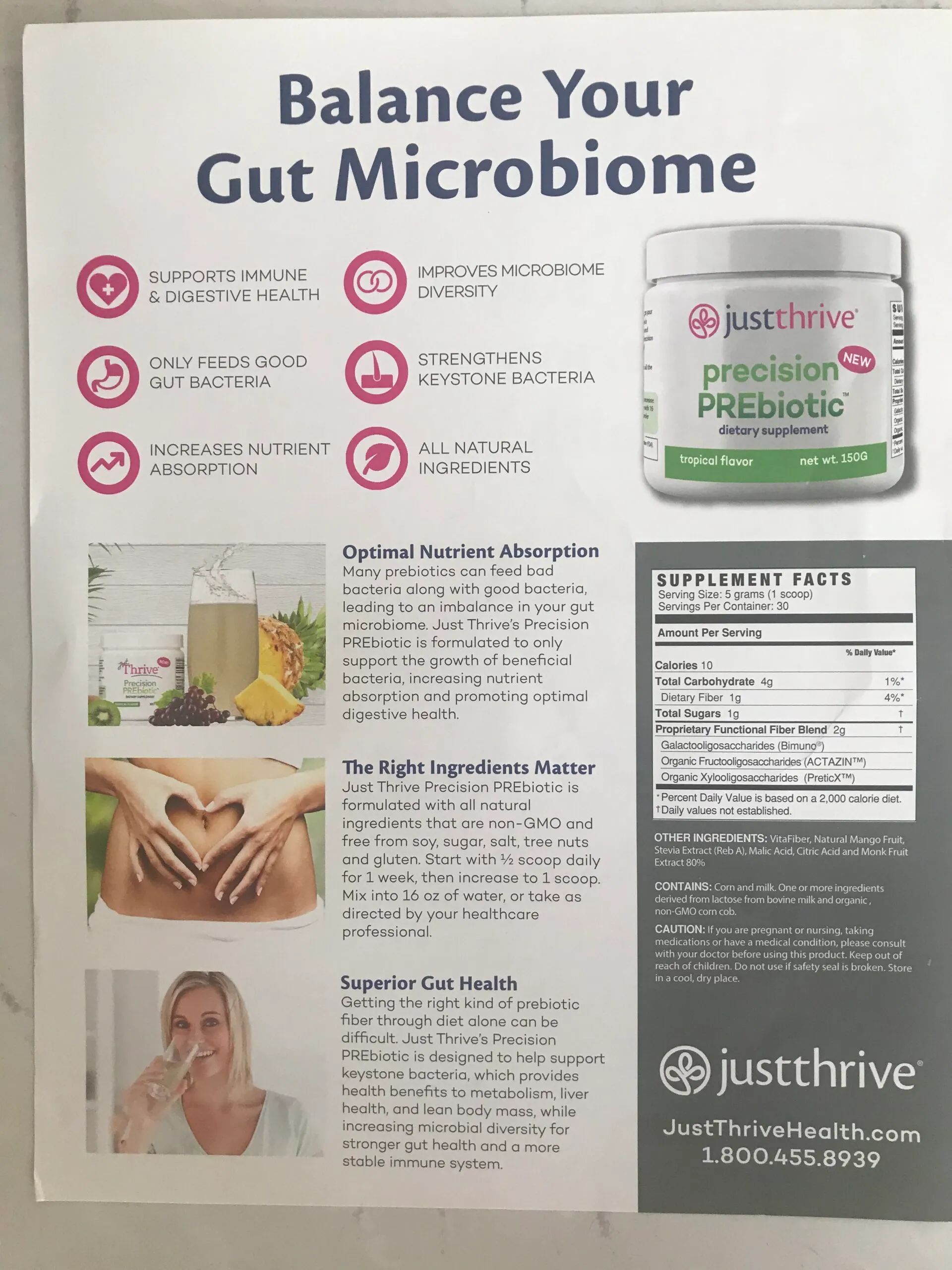 Just Thrive - Precision Prebiotics (Food for the good bacteria only) — photo 3 of 3