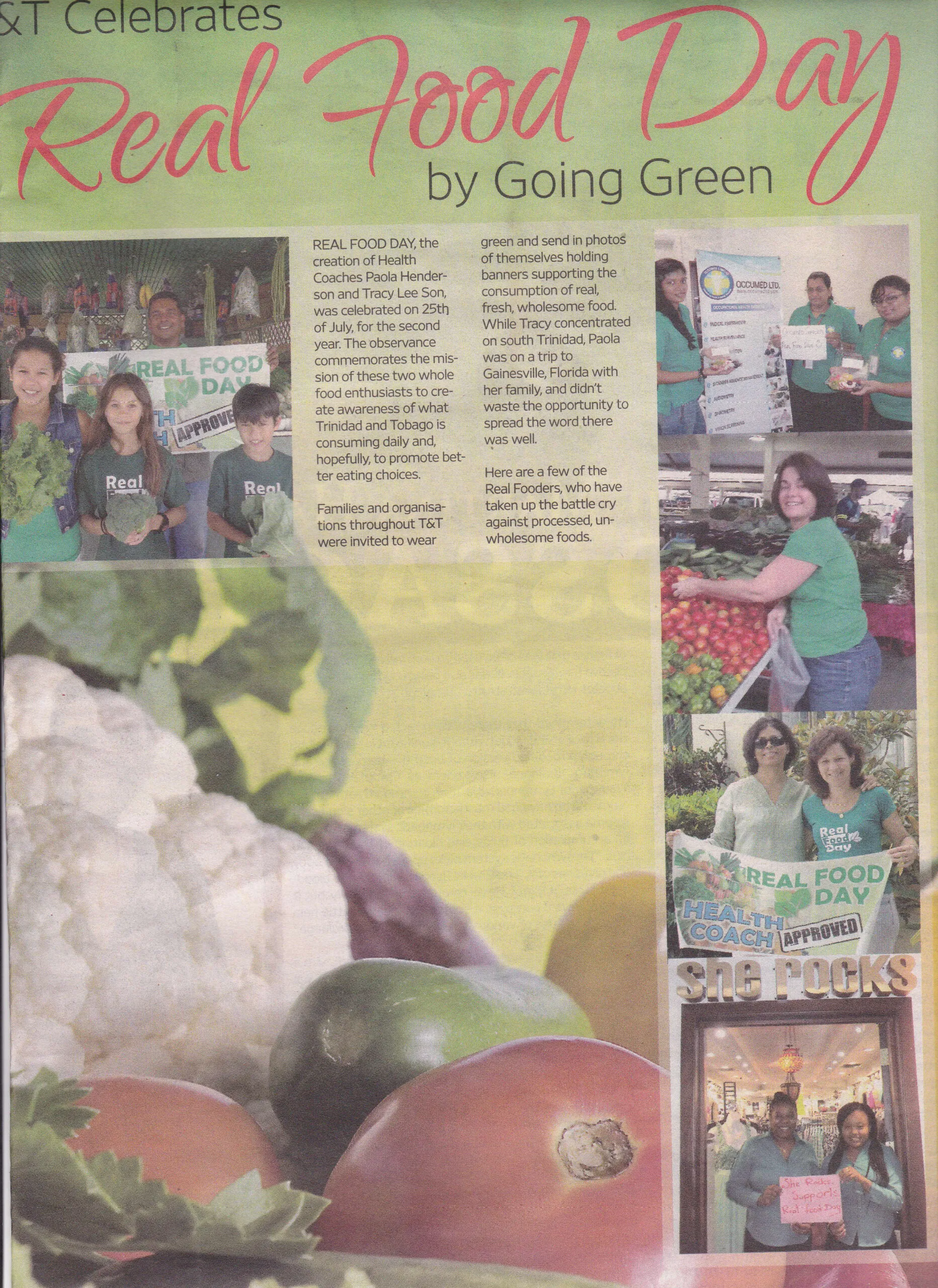 Press coverage of Real Food Day, clipping 10